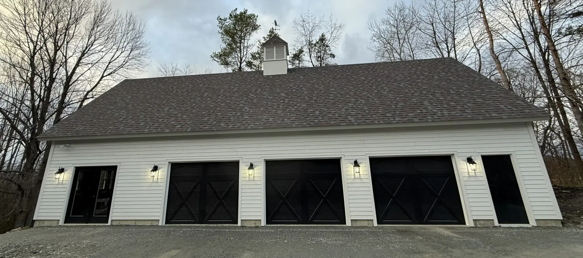 Custom detached garage barn exterior