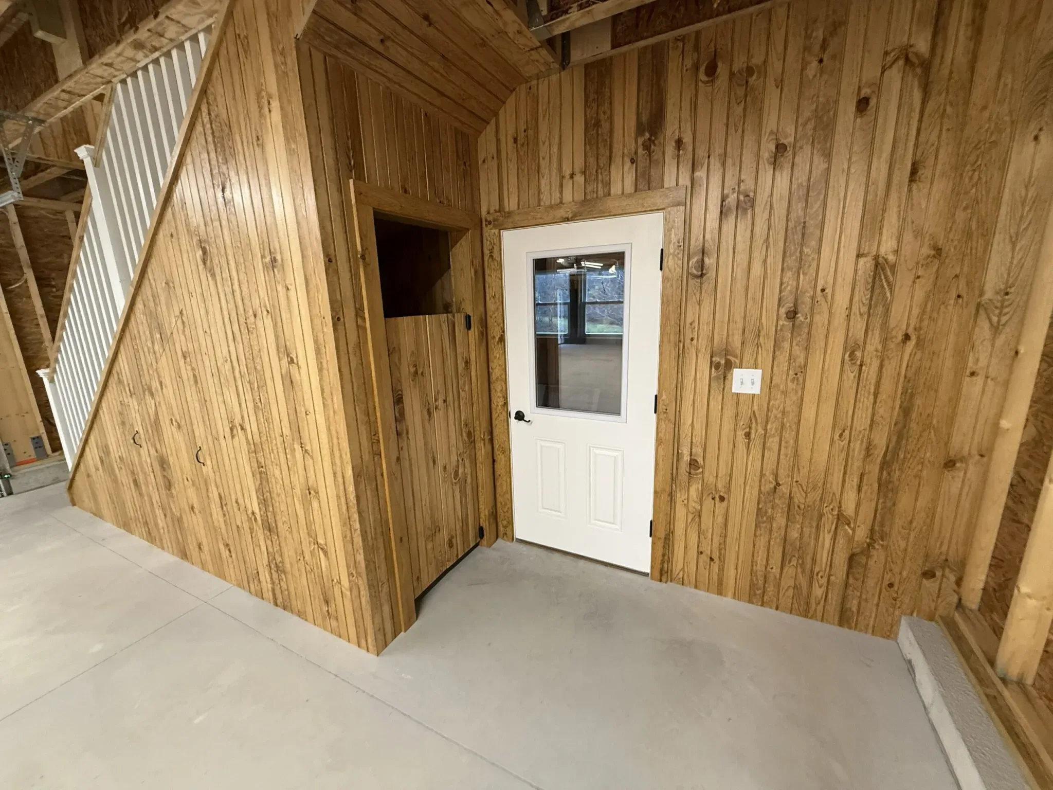 Garage interior entry door