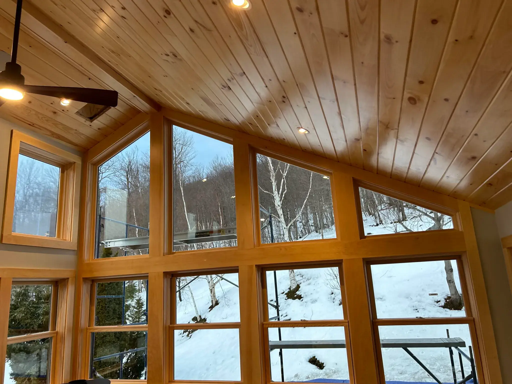 Vaulted window wall addition