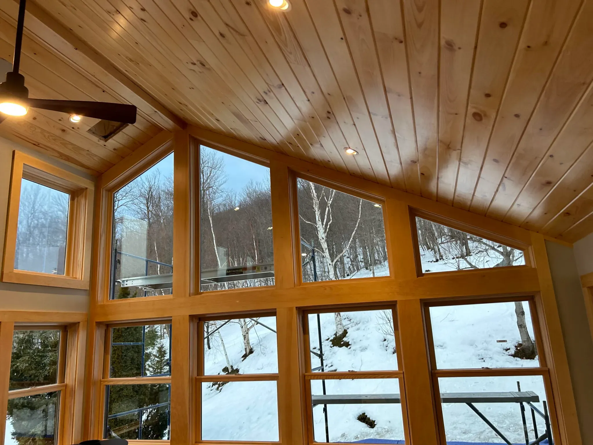 Vaulted window wall addition